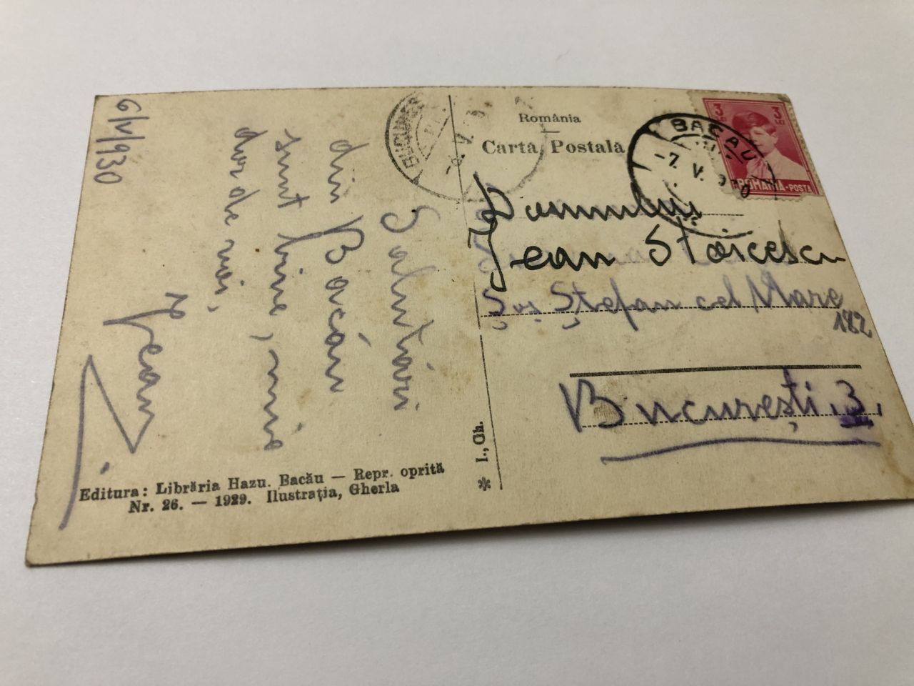 Lengthen box noon Bacau, Catedrala SF Nicolae, carte postala interbelica de la Libraria Hazu  Bacau, circulata pe 7 mai 1930 (cpi) – kolectionarul.ro