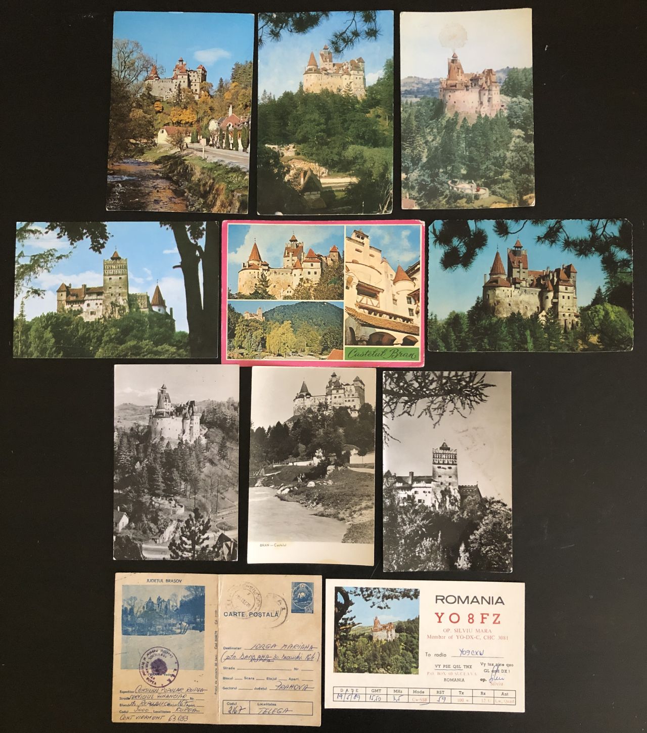 Castelul (cetatea) Bran, Brasov, 11 carti postale vechi, perioada comunista, RSR si – kolectionarul.ro