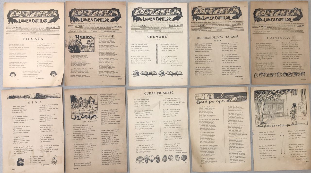Furnace Moist Thoroughly 88 poezii pentru copii din presa interbelica, anii 20-30, format aprox. A4,  de inramat (cc14) – kolectionarul.ro